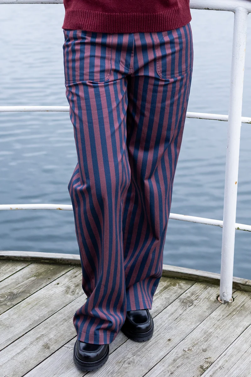 Danedaisy Stretch Canvas Pants Grey Plum/Dark Navy