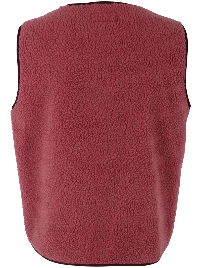 Daneteckel Fleece Vest Berry Compote/Light Beige/Dark Navy