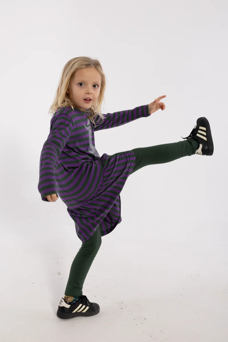 Daneseahorse Modal Dress Dark Forest/Purple FREJA (Glitter)