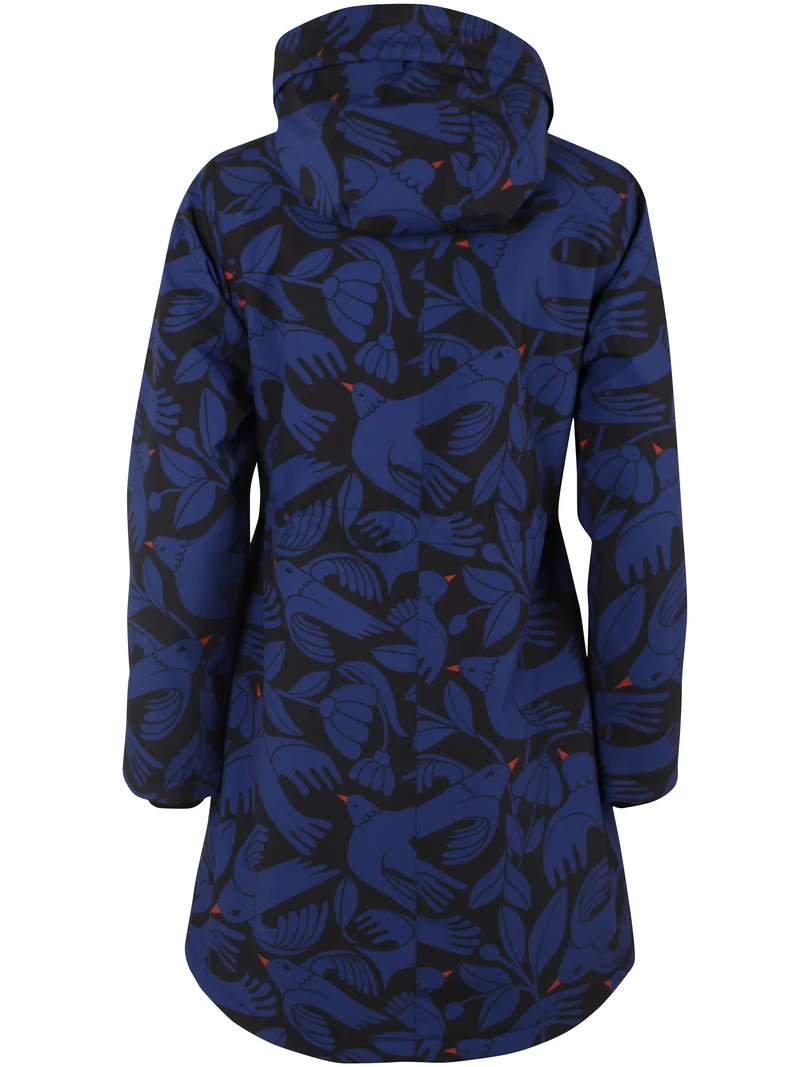 Danenora AOP Winter Parka Black/Deep Blue BIRDIEUP