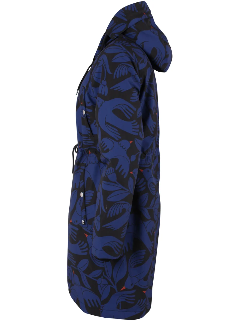 Danenora AOP Winter Parka Black/Deep Blue BIRDIEUP