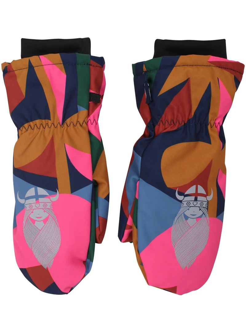 Danesnowball Mittens Dark Navy/Soft Cherry GEOFLEUR FREJA