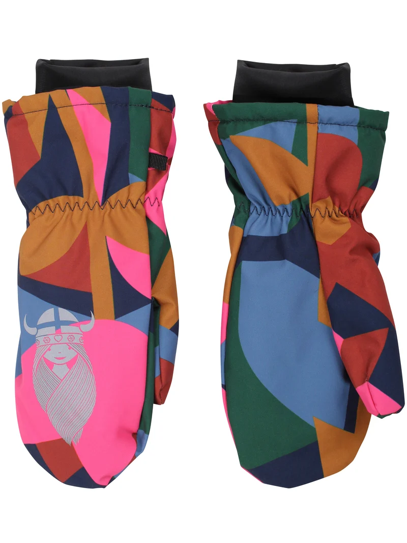 Danesnowball Mittens Dark Navy/Soft Cherry GEOFLEUR FREJA