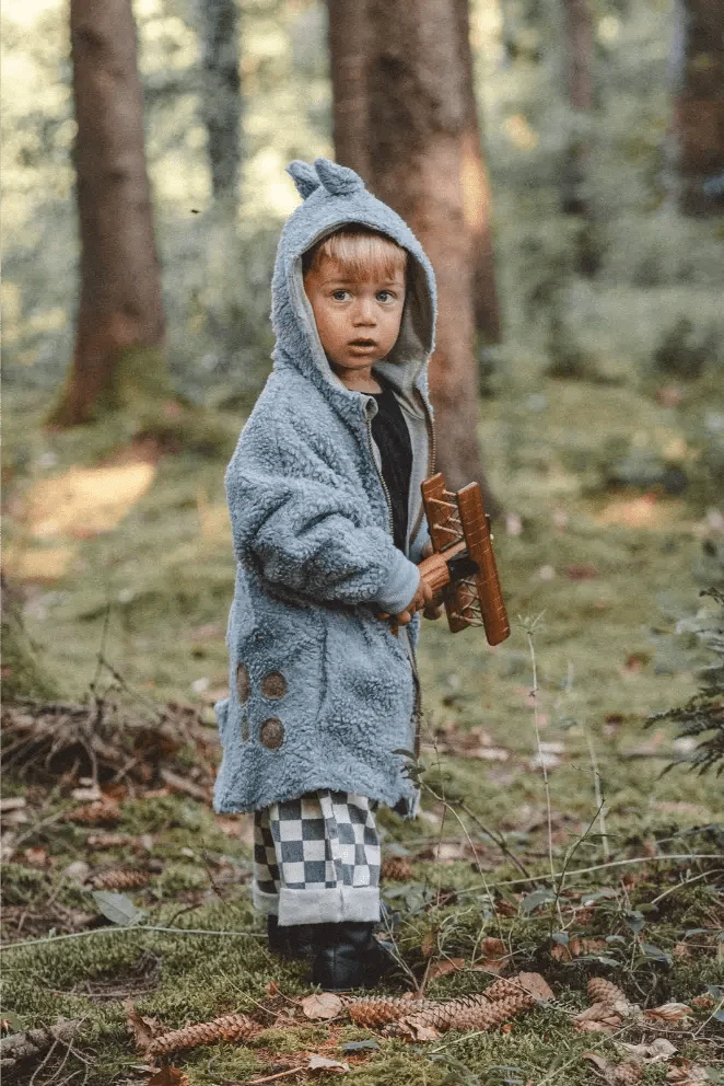Teddyfelljacke Drolliger Dino Kinder