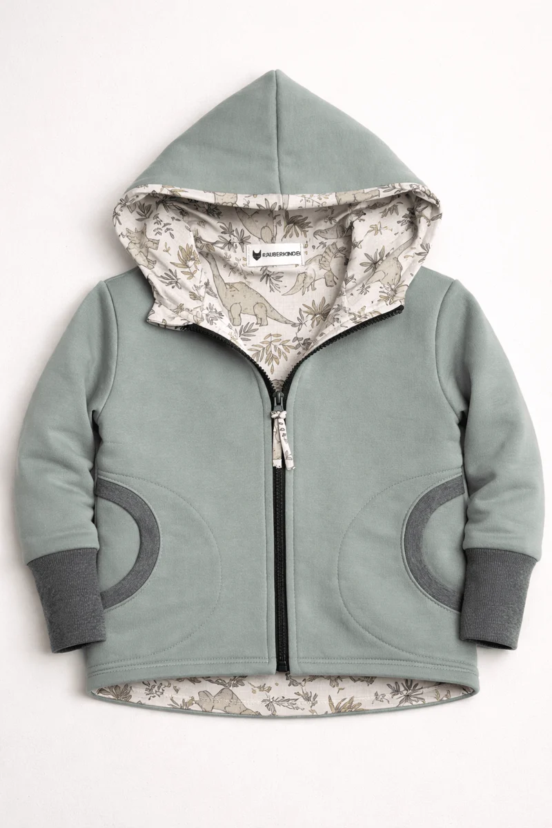 Sweatjacke Kletterkind Mint Dinoparty