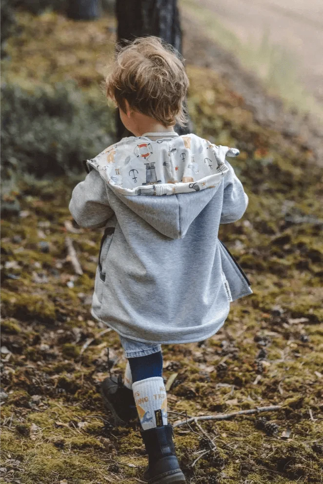 Sweatjacke Kletterkind Grau Moin