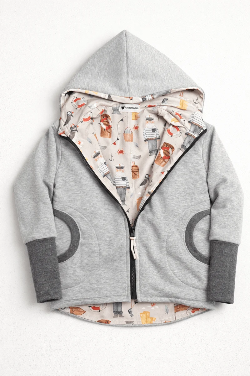 Sweatjacke Kletterkind Grau Moin