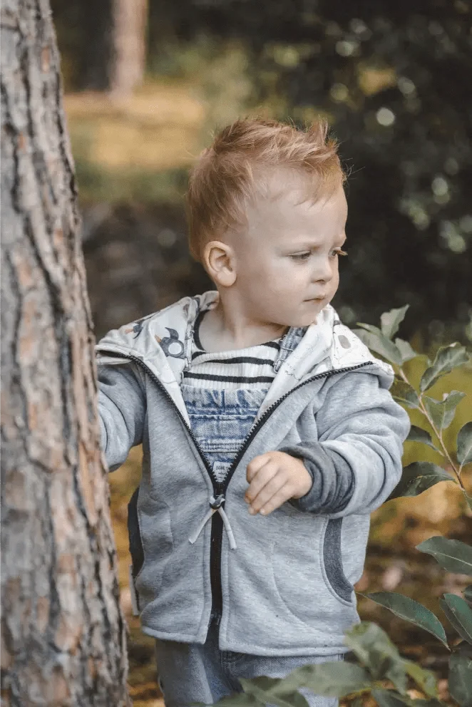 Sweatjacke Kletterkind Grau Rakete