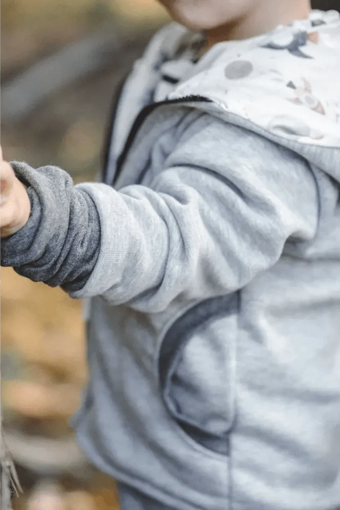 Sweatjacke Kletterkind Grau Rakete