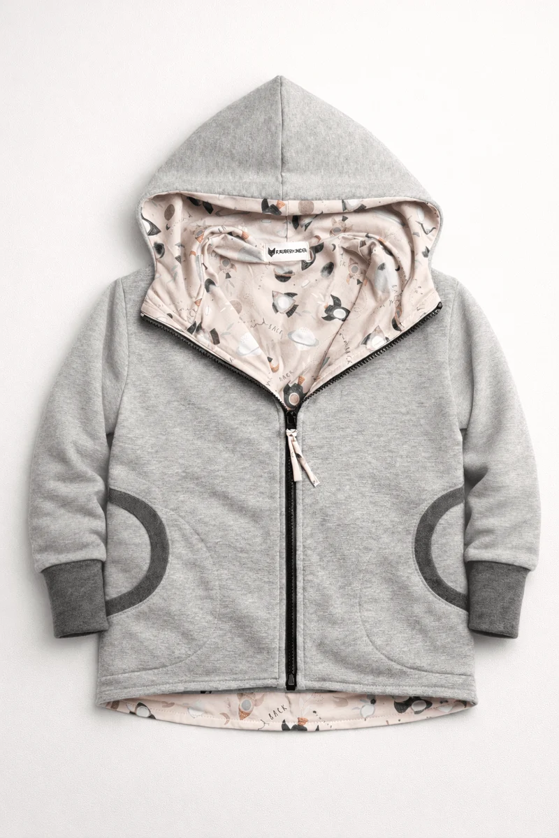 Sweatjacke Kletterkind Grau Rakete