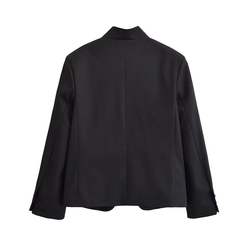 Damen Kurzblazer mit Stehkragen und asymmetrischer Knopfleiste Drune