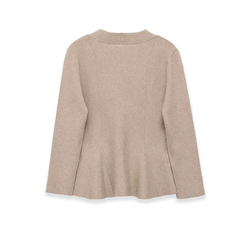 Damen Figurformende Strickjacke mit V-Ausschnitt und Taillenbetonung Drune