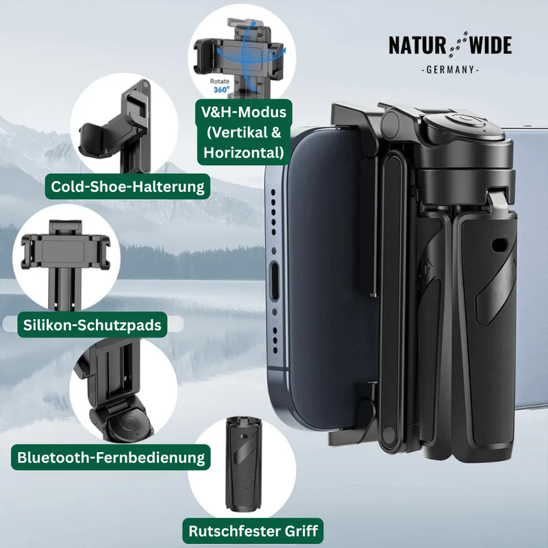 3-in-1 Mini-Stativ Selfie-Stick mit Bluetooth-Fernbedienung