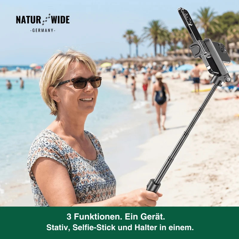 3-in-1 Mini-Stativ Selfie-Stick mit Bluetooth-Fernbedienung