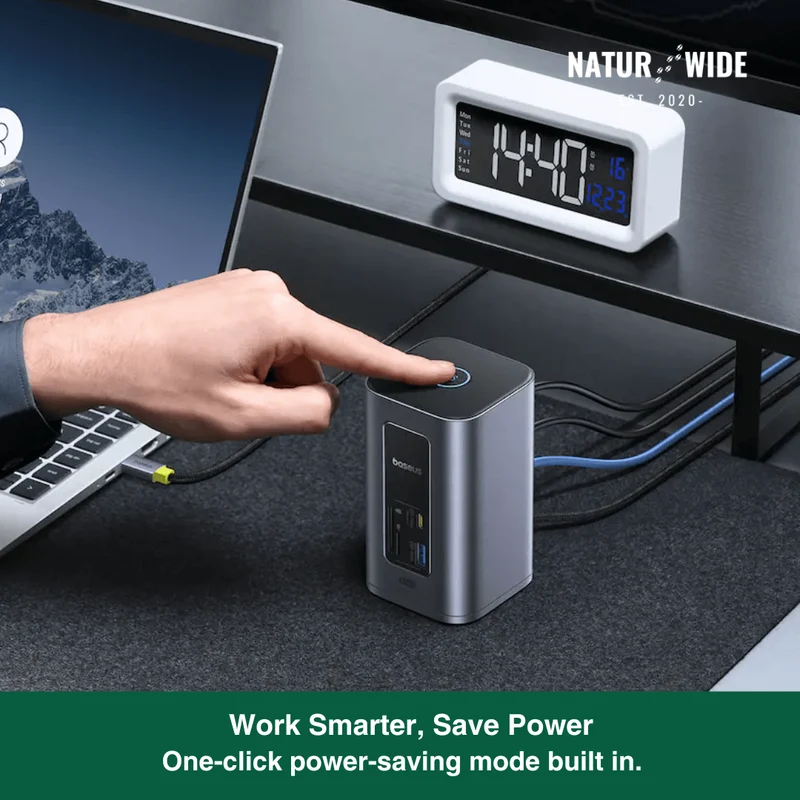 12-in-1 USB-C Hub – Dual 4K HDMI, 100W PD, RJ45, SD/TF