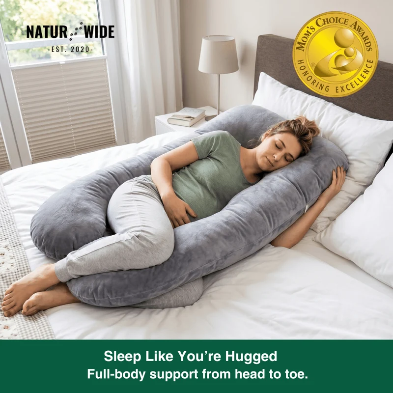G-Shape Full Body Maternity Pillow – Memory Foam, Cotton Cover