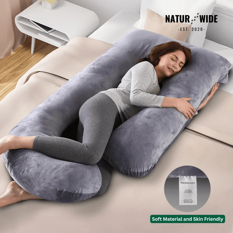 G-Shape Full Body Maternity Pillow – Memory Foam, Cotton Cover