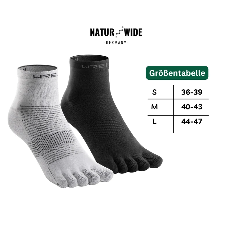 Fünf-Zehen-Sportsocken – Schnelltrocknend für Laufen & Radfahren