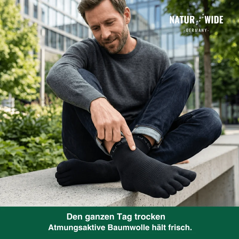 Fünf-Zehen-Sportsocken – Schnelltrocknend für Laufen & Radfahren