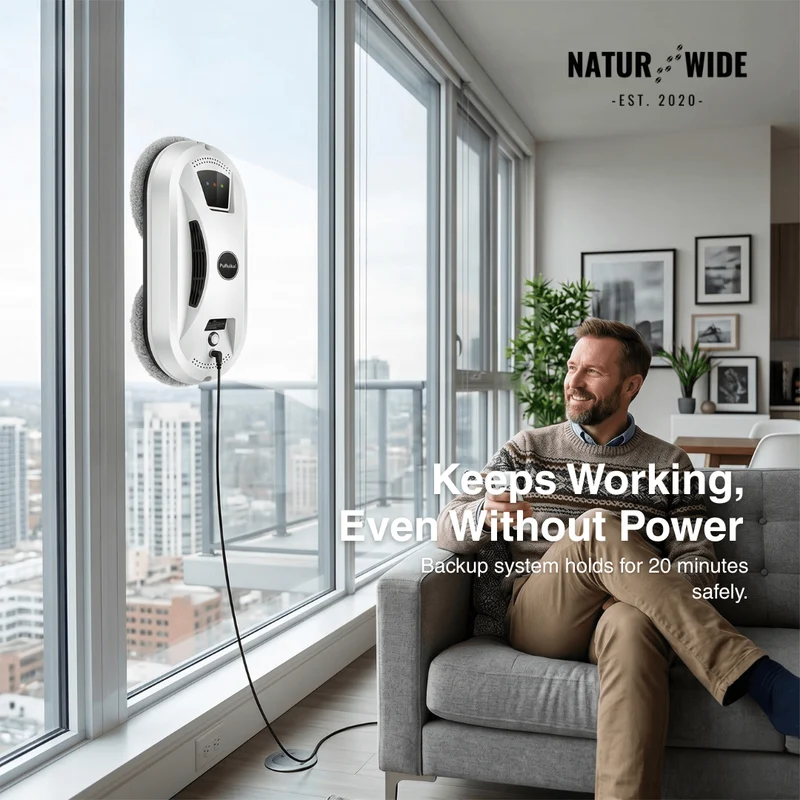 Ultra Thin Window Cleaning Robot with Remote Control