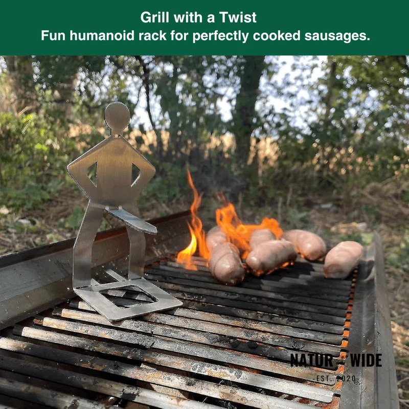 Stainless Steel Sausage Holder BBQ Hot Dog Grill Rack