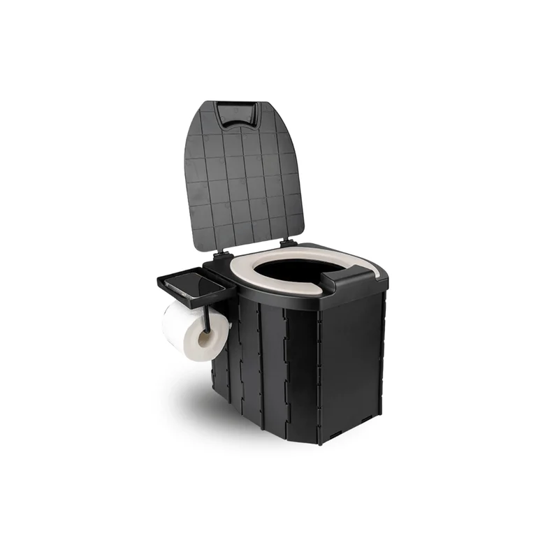 Tragbare Falt-Toilette – Klappbare Campingtoilette für Erwachsene