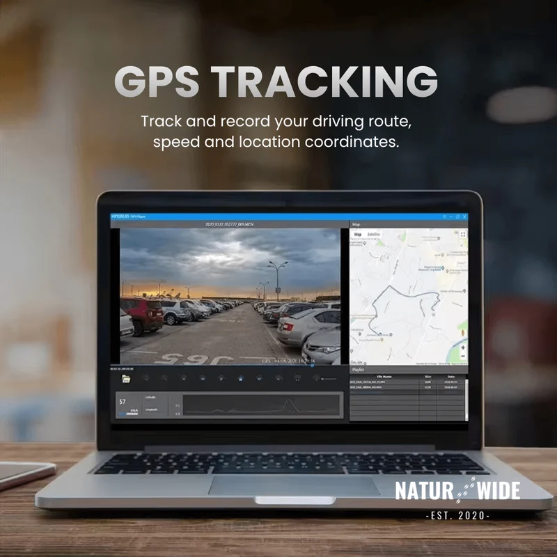 4K Dash Cam with Night Vision, Wi-Fi, GPS & 24H Parking Monitor