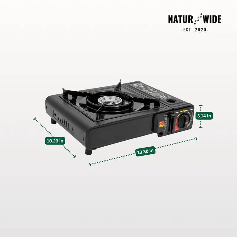 Portable Gas Camping Stove 2500W with Spill Tray & Pot Stand