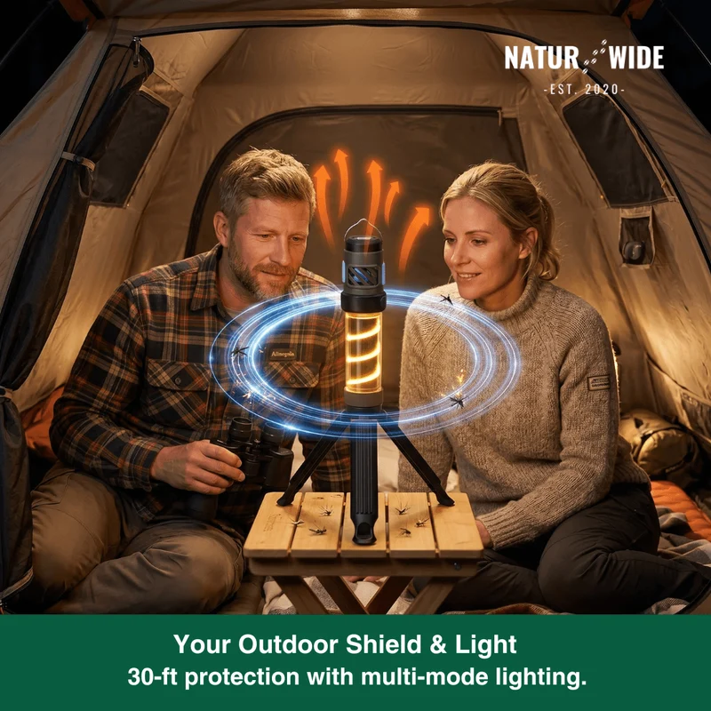 5-in-1 Camping Lamp – LED Flashlight & Mosquito Repellent Light