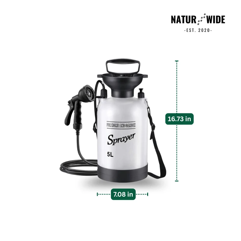 Portable Manual Camping Shower – 3/5/8L Hand Pump with 3m Hose