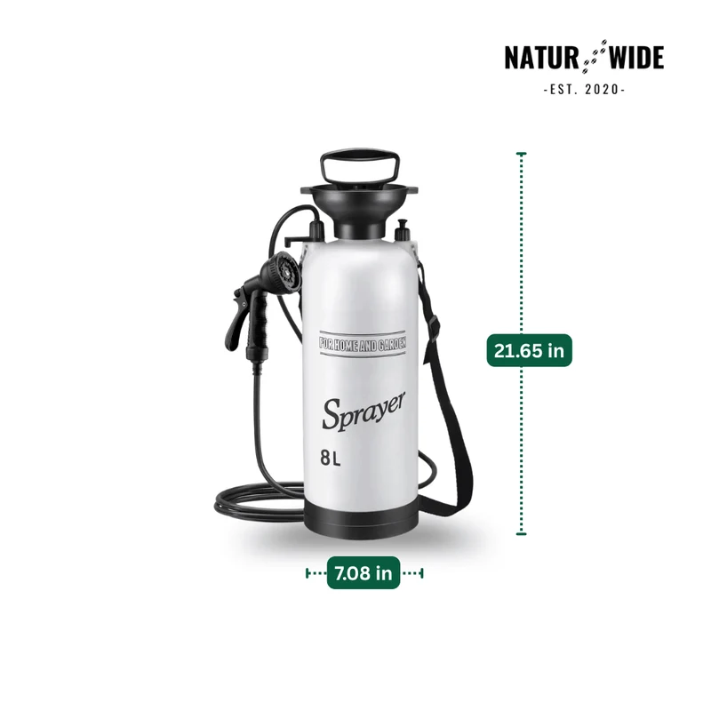 Portable Manual Camping Shower – 3/5/8L Hand Pump with 3m Hose