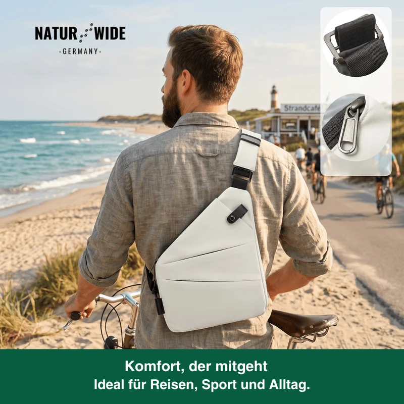 Anti-Diebstahl-Slingtasche – Unisex Umhängetasche aus Nylon