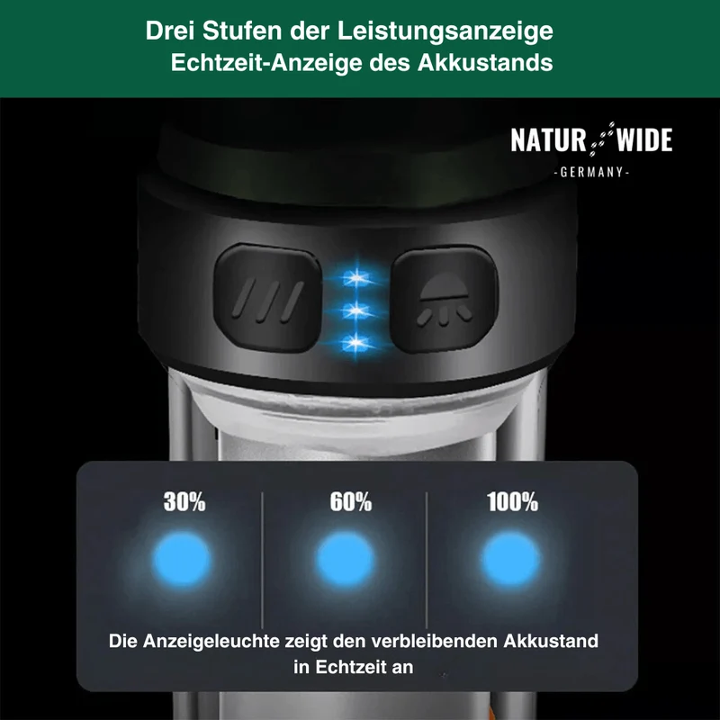 5-in-1 Campinglampe – LED-Taschenlampe & Mückenschutzlicht