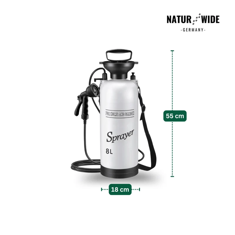 Tragbare Manuelle Campingdusche – 3/5/8L Handpumpe mit 3m Schlauch
