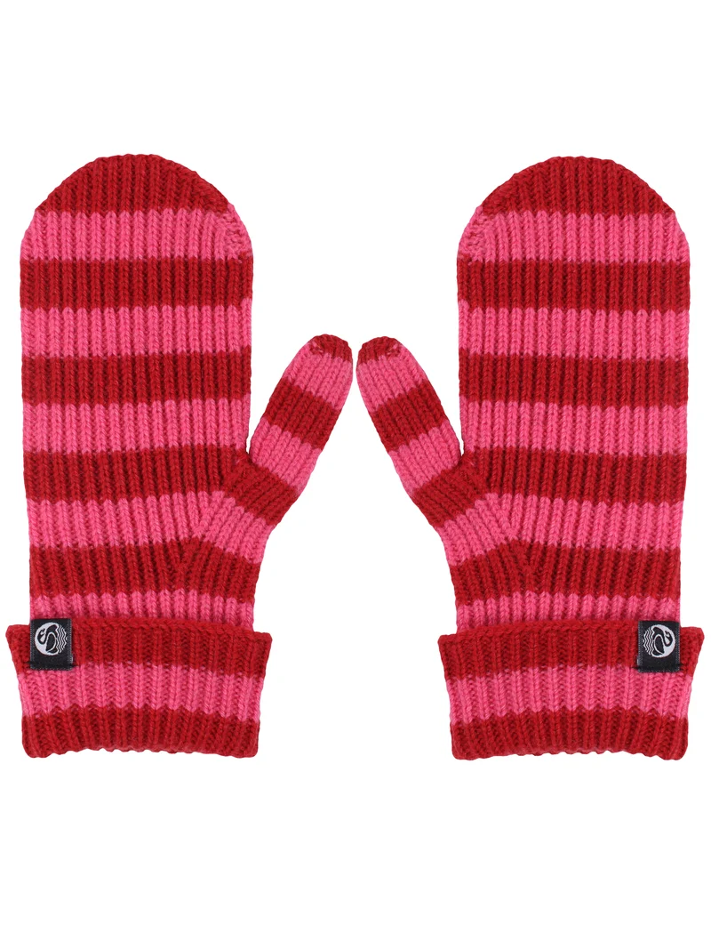 Danedolly Wool Mittens Soft Cherry/Dark Red