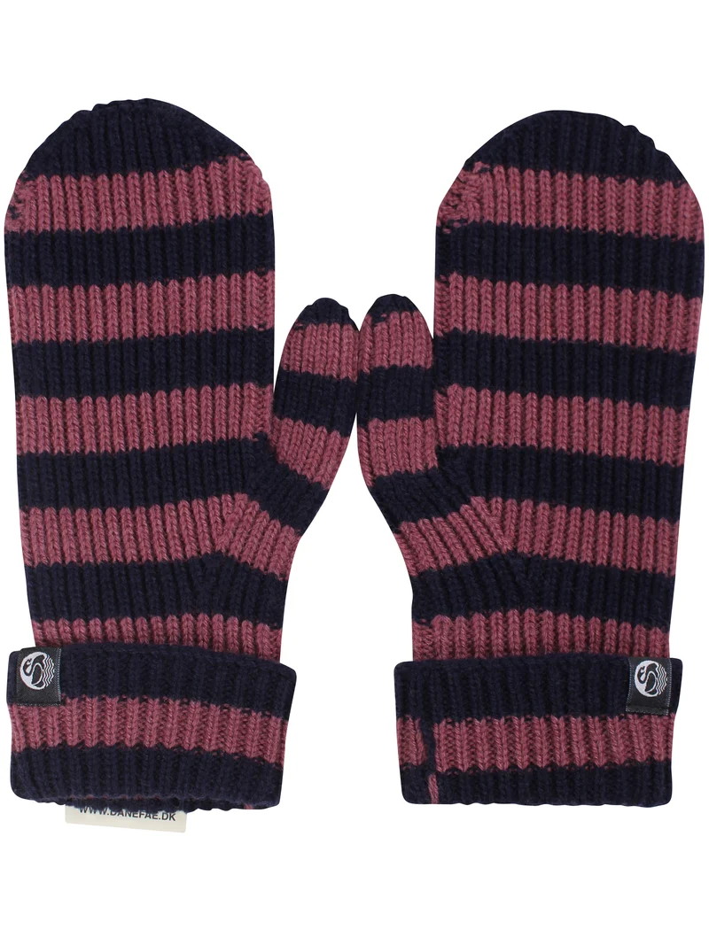 Danedolly Wool Mittens Dark Navy/Grey Plum