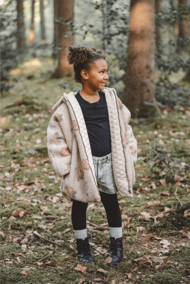 Teddyjacke / Wendejacke Kinder Rose