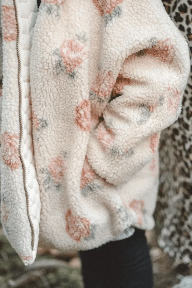 Teddyjacke / Wendejacke Kinder Rose
