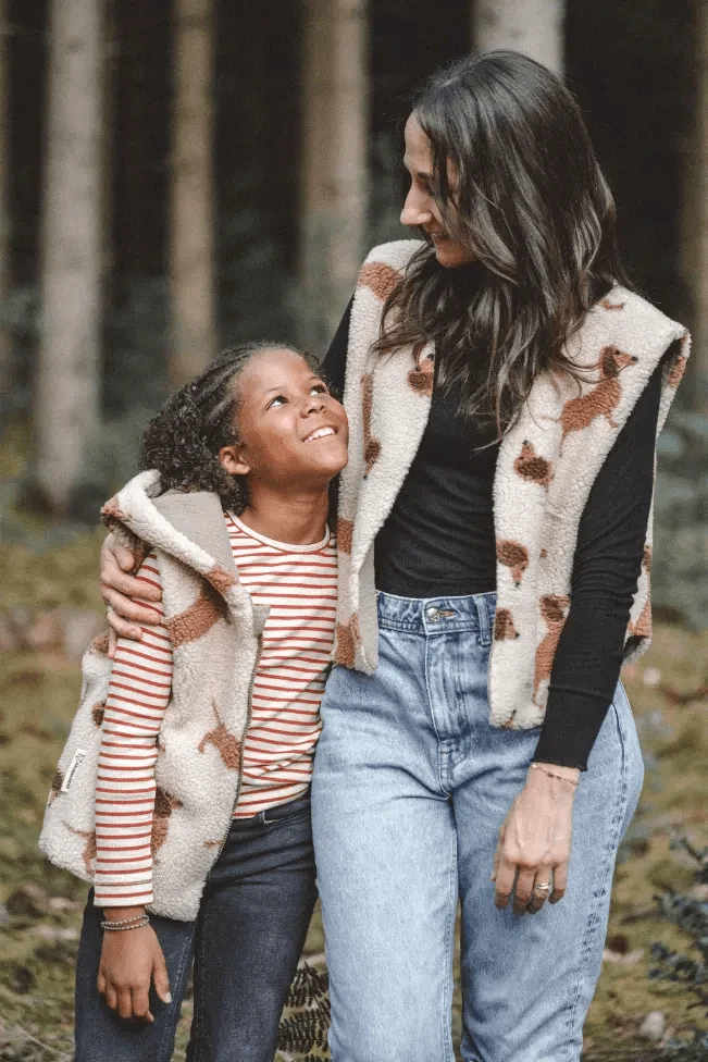 Dackel- Weste aus Teddyfell Damen