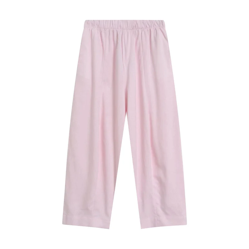 Damen Weite Culotte-Hose mit elastischem Bund und geradem Saum Drune