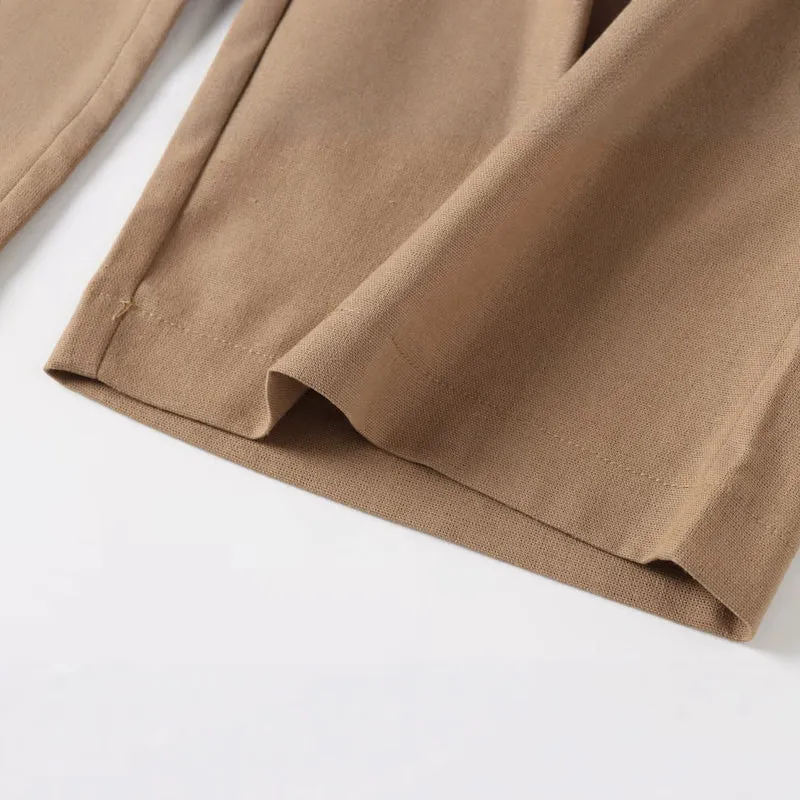 Damen Weite Culotte-Hose mit elastischem Bund und geradem Bein Drune