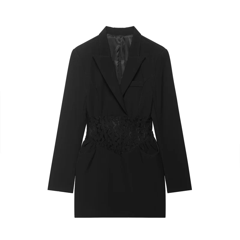 Damen Tailliertes Blazerkleid mit eingearbeiteter Spitzen‑Korsage Drune