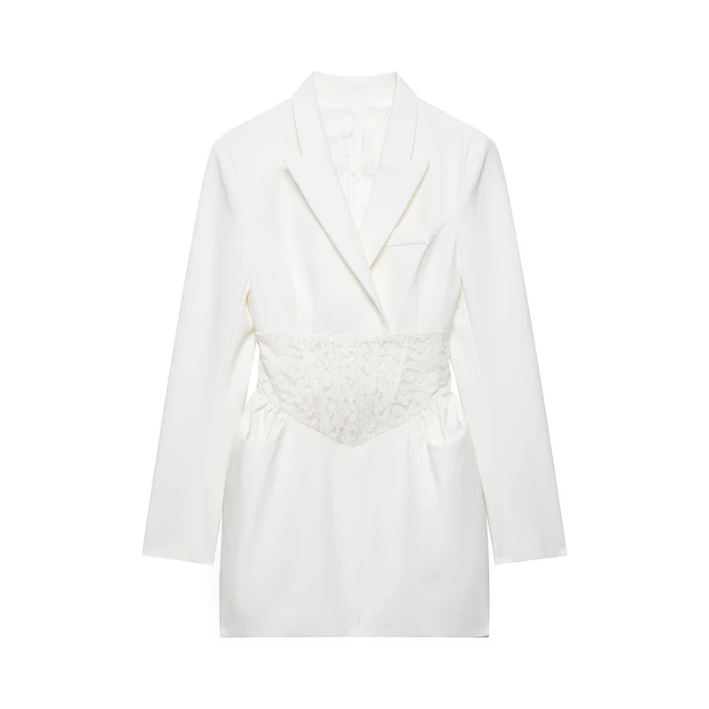 Damen Tailliertes Blazerkleid mit eingearbeiteter Spitzen‑Korsage Drune