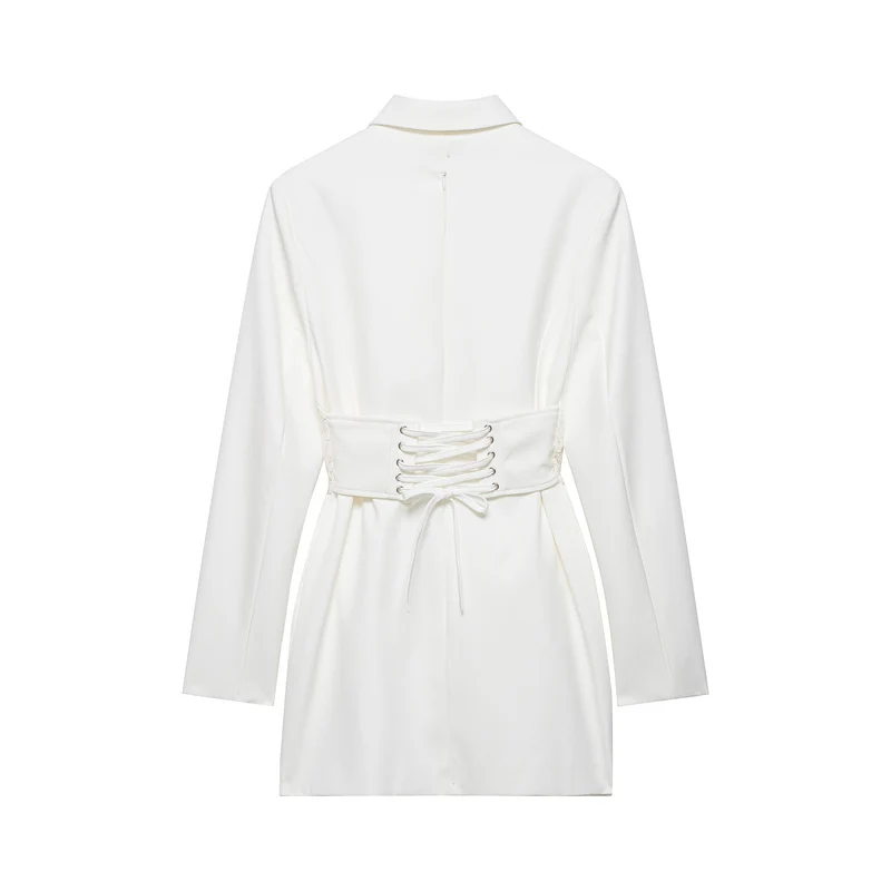 Damen Tailliertes Blazerkleid mit eingearbeiteter Spitzen‑Korsage Drune