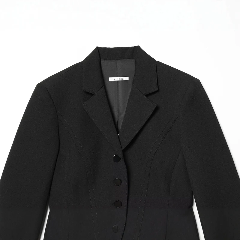 Damen Taillierter Blazer mit Korsettnähten und figurformender Taille Drune