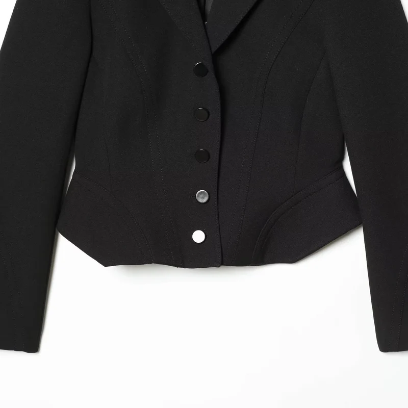 Damen Taillierter Blazer mit Korsettnähten und figurformender Taille Drune