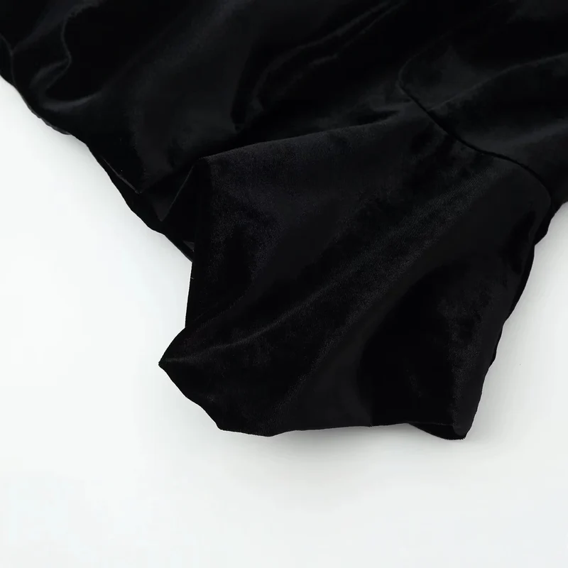 Damen Satinbluse mit Stehkragen, Puffärmeln und Peplum-Details Drune