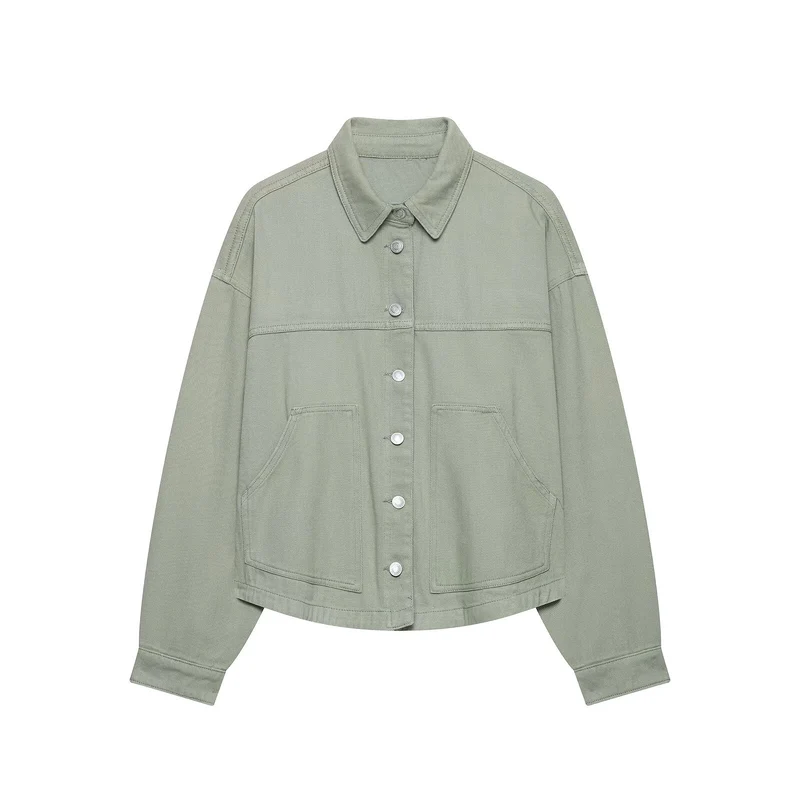 Damen Oversize-Workerjacke aus Baumwoll-Twill Drune