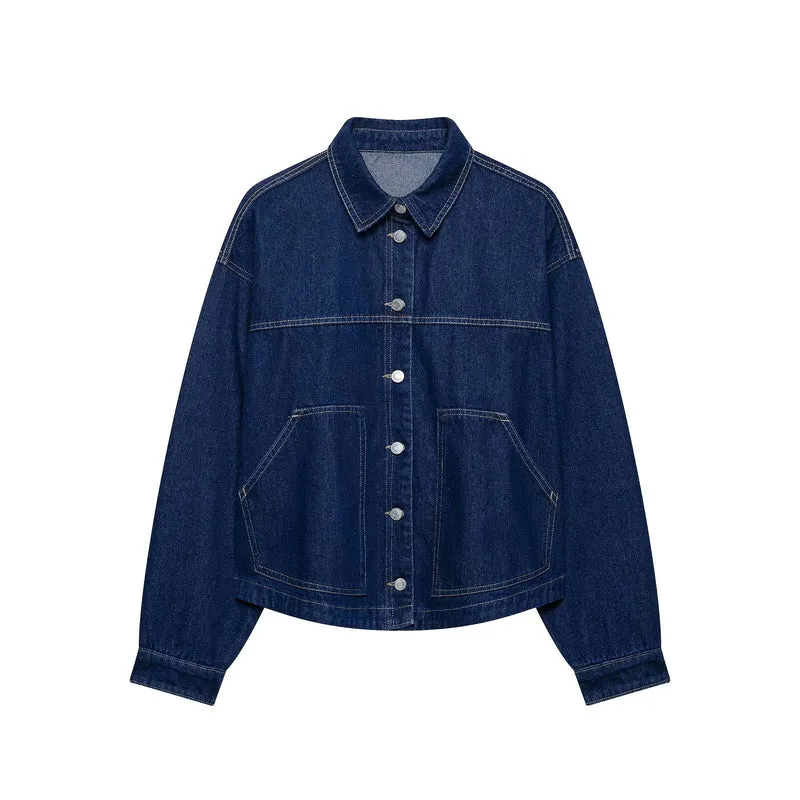 Damen Oversize-Workerjacke aus Baumwoll-Twill Drune