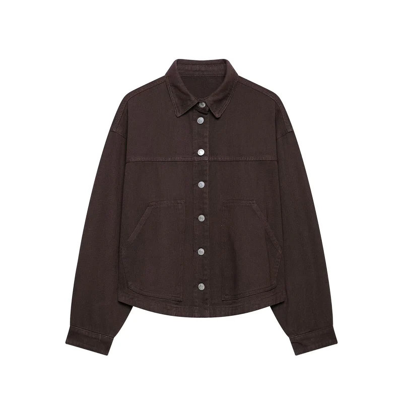 Damen Oversize-Workerjacke aus Baumwoll-Twill Drune
